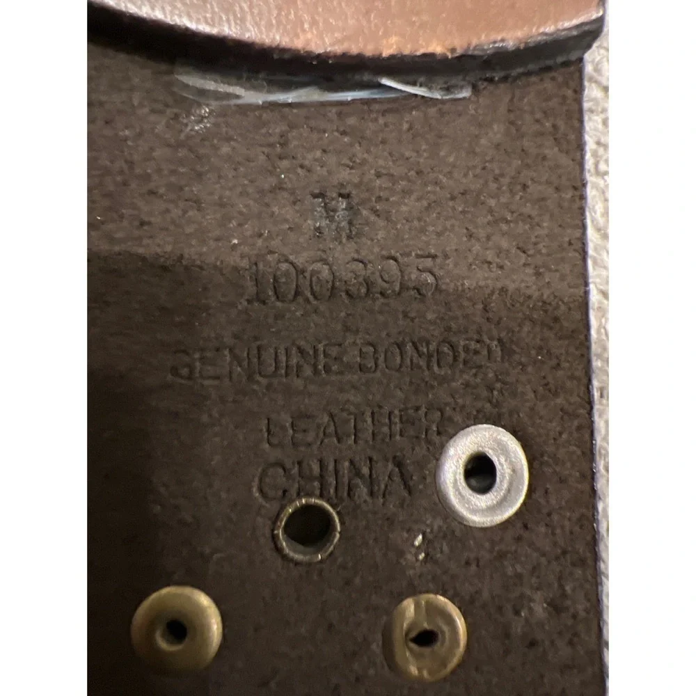 Brown STUDDED LEATHER BELT - EUC
